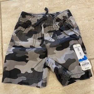Infant Baby Boy Jumping Beans Camo Camouflaged Twill Shorts NEW 18M Fatigues